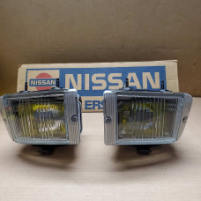 Original Nissan Sunny N14 GTI gelbe Nebelscheinwerfer links und rechts B6150-63C00 B6155-63C00