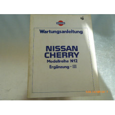 Original Nissan Datsun Cherry N12 Wartungsanleitung Ergänzung NR.3