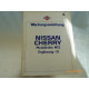Original Nissan Datsun Cherry N12 Wartungsanleitung Ergänzung NR.3