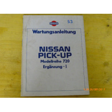 Original Nissan Pickup 720 Reparaturanleitung / Wartungsanleitung Ergänzung NR.1