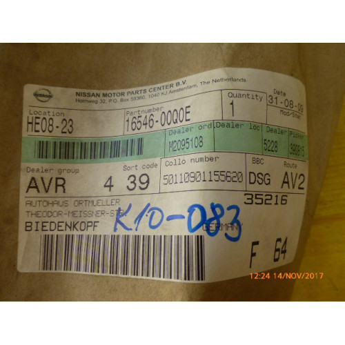 Original-Nissan-Kubistar-X76-Almera-N16-Luftfilter-1654600Q0E ...