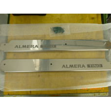 Original Nissan Almera Tino V10M Edelstahl Einstiegsleisten vorne KE965-BU505