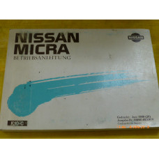 Original Nissan Bedienungsanleitung Micra K10 1989 Deutsch/ Französisch